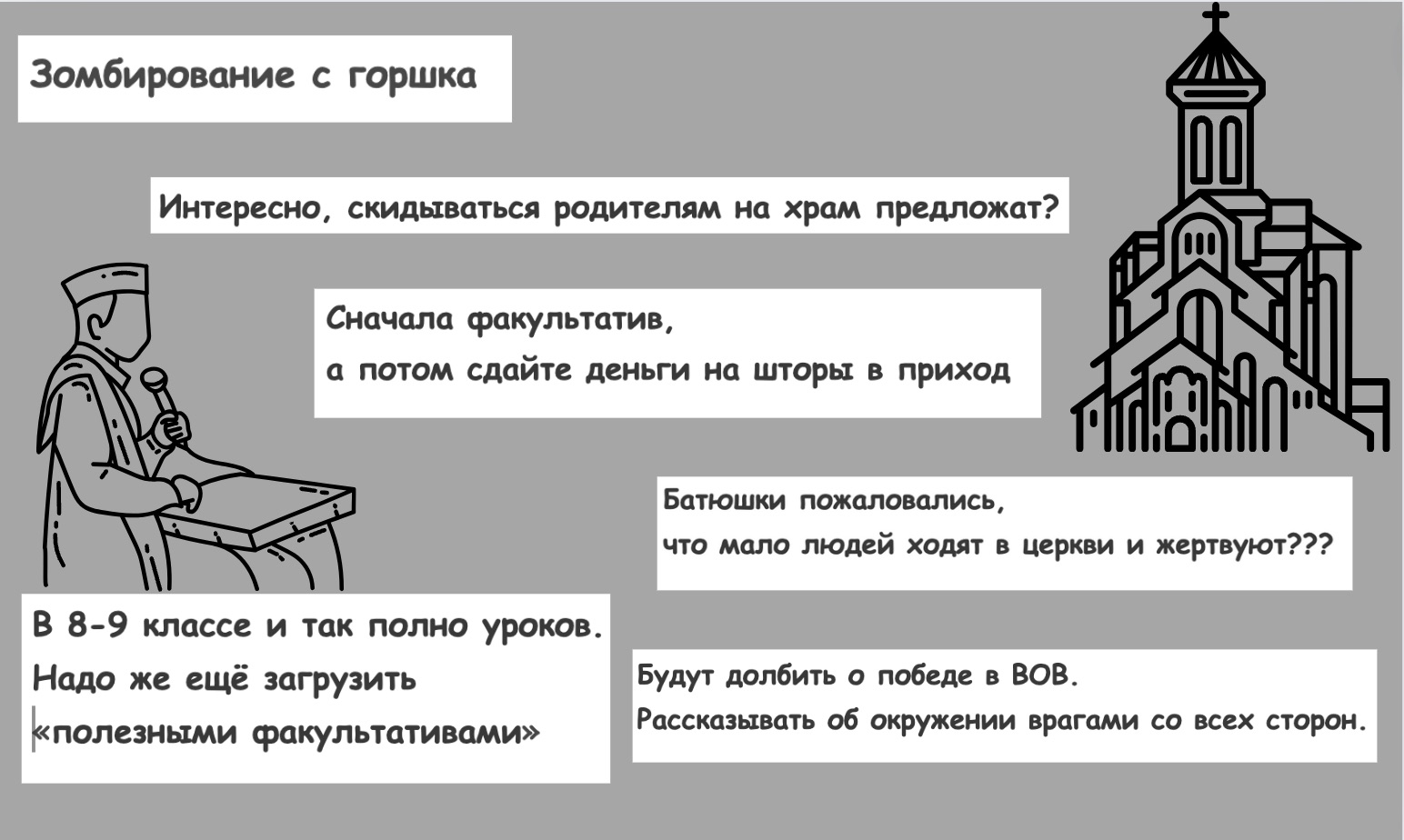 Комментарии брестчан в одном из местных пабликов по поводу введения факультативных занятий «Основы духовно-нравственной культуры и патриотизма» в беларуских школах. Инфографика: BGmedia.