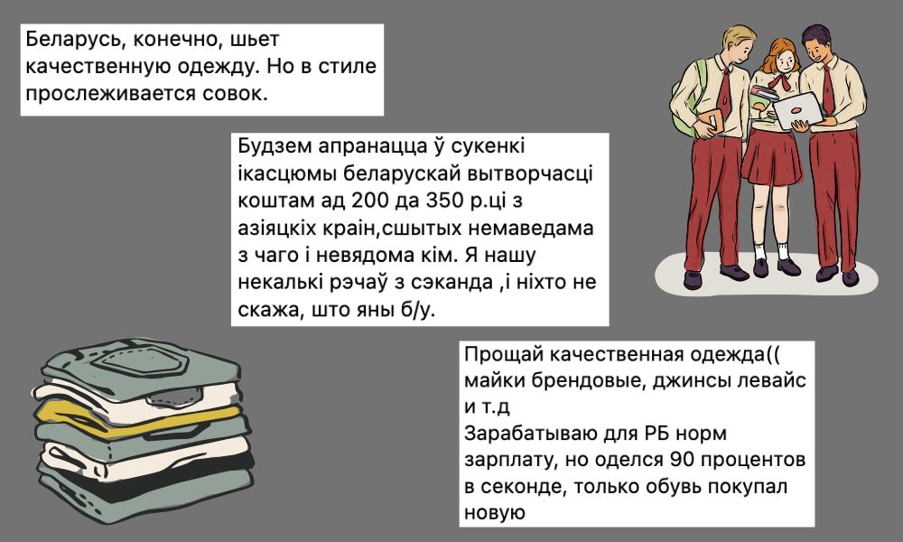 Комментарии пользователей в Сети по поводу запрета ввоза из ЕС в Беларусь вещей, бывших в употреблении. Инфографика: BGmedia.