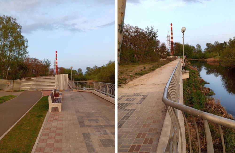 Состояние набережной в Бресте. Фото: Телеграм.