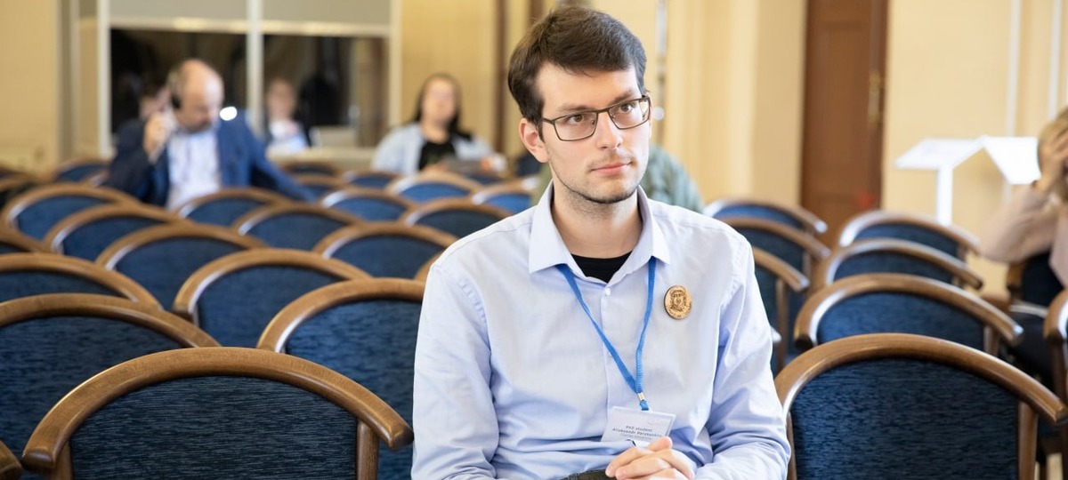 Александр Паршенков во время научной конференции, посвященной Франциску Скорине. Вильнюс, 2022 год. Фото из его личного архива