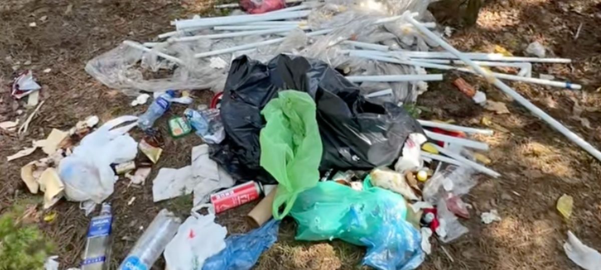 Свалка мусора на пляже в Бресте