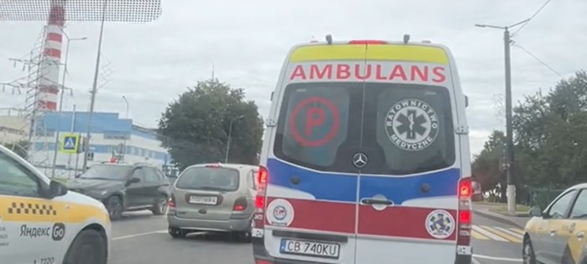 Польская скорая в Барановичах. Скриншот видео в TikTok
